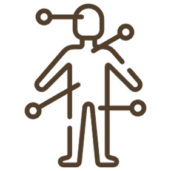 ikona - Tělesné projevy Úzkosti - Bolesti břicha nebo hlavy bez zjevné příčiny, problémy se spánkem.